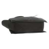 Céline Tri Fold Shoulder Bag Leather in Black