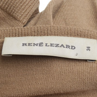 René Lezard Fijn gebreide trui in oker
