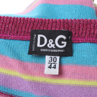 D&G Top a righe con effetto glitter
