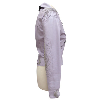 Christian Dior Lederen jas met strass