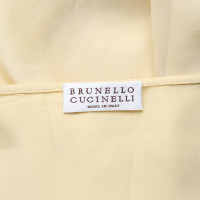 Brunello Cucinelli Top Silk in Yellow