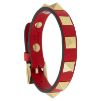 Valentino Garavani Armreif/Armband aus Leder in Rot