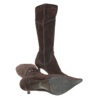 Pura Lopez Suede boots in brown