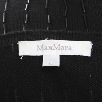 Max Mara Pull noir avec perles