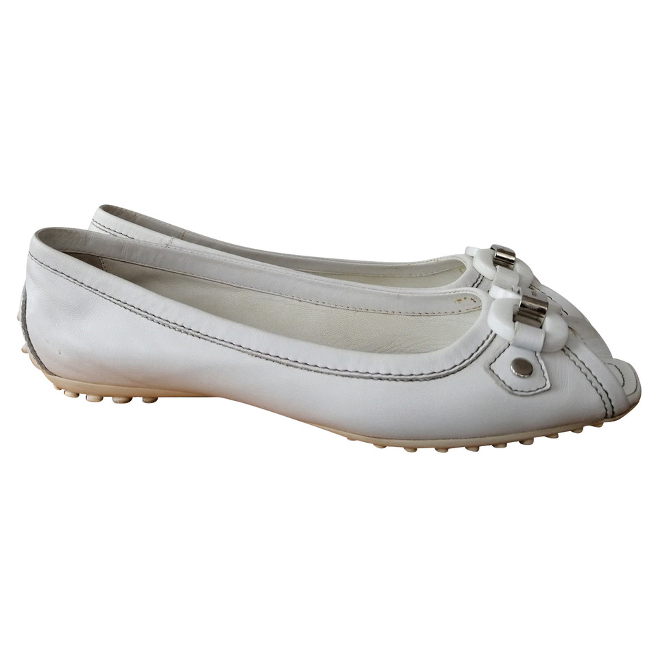 Tod's Ballerinas leather in white