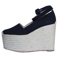 Christian Louboutin Wedges Canvas in Black