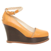Tod's Wedges Leather in Orange