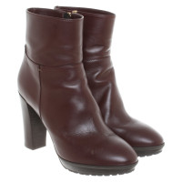Max Mara Ankle boots Leather in Bordeaux