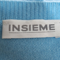 Andere merken INSIEME - Blauw gebreid kasjmier