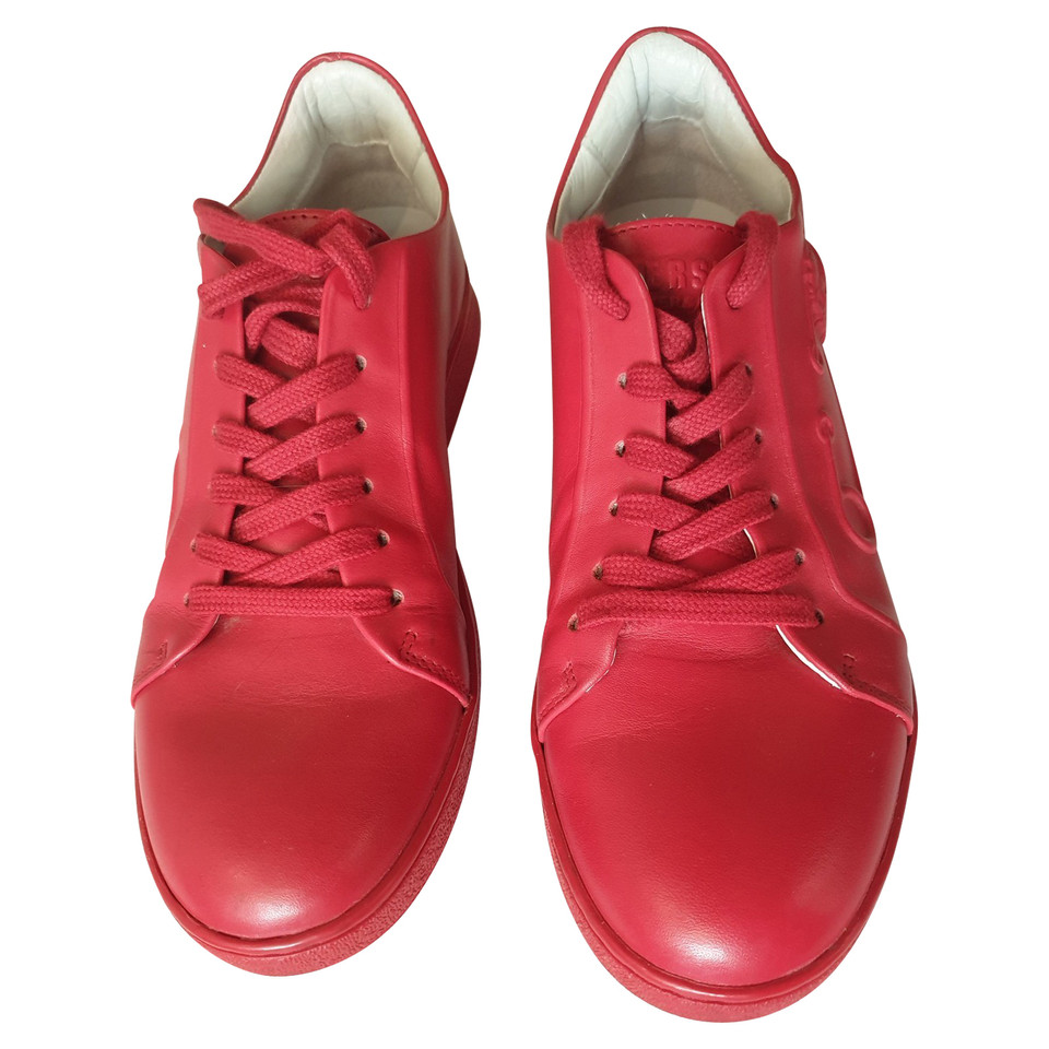 Versace Sneakers aus Leder in Rot