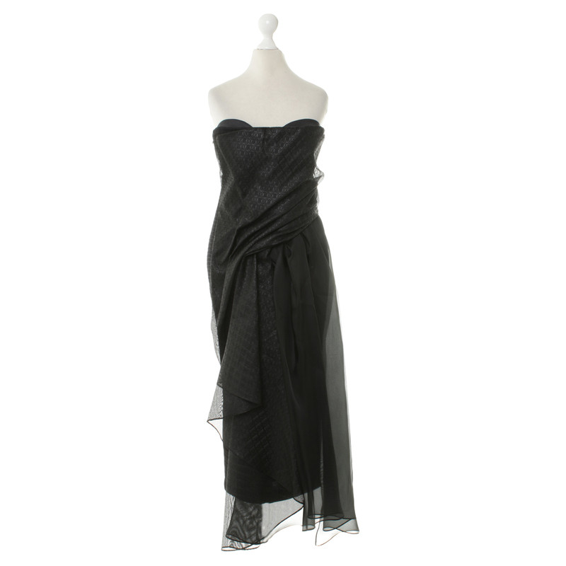 Anne Valerie Hash Bustier dress in black