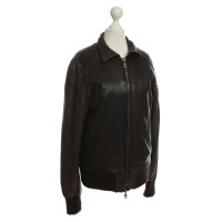Giorgio Brato Leather jacket with real fur lining