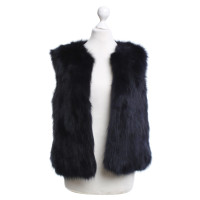 Diane Von Furstenberg Fur vest in dark blue