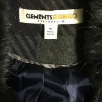 Clements Ribeiro Cappotto con colletto in pelliccia faux