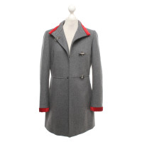 Fay Coat in grey / red