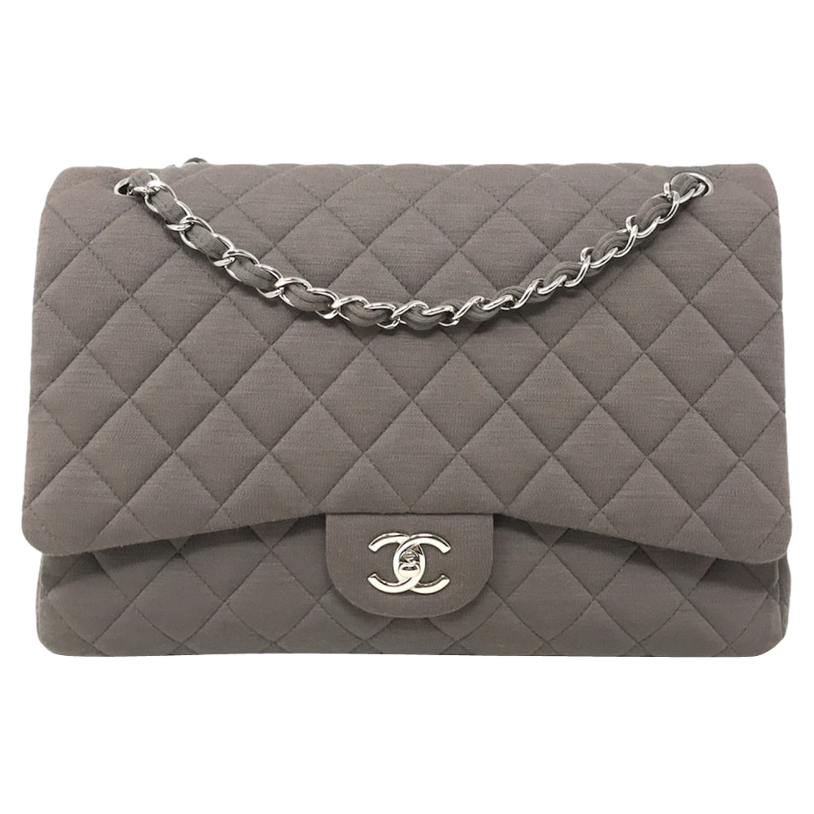Chanel Classic Flap Bag Jeans fabric in Grey - Second Hand Chanel Classic  Flap Bag Jeans fabric in Grey buy used for 5300€ (5571933)