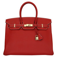 Hermès Birkin Bag 35 aus Leder in Rot