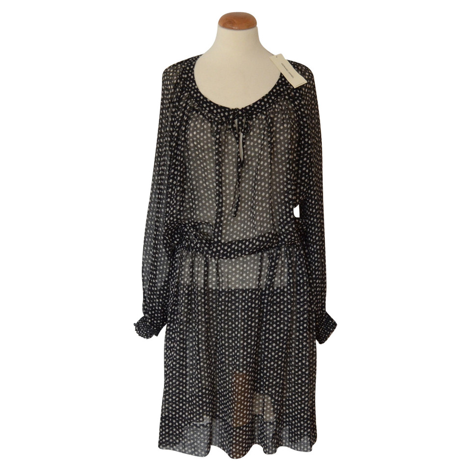 Gerard Darel Robe en Soie en Noir