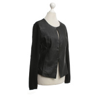 Style Butler Cardigan with leather inserts