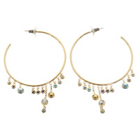 Swarovski Hoop earrings with gemstone bracelet