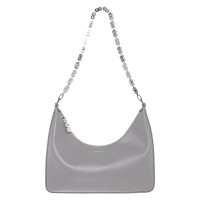 Givenchy Moon Cut Out Hobo Small aus Leder in Grau
