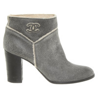 Chanel Ankle boots Cotton in Grey