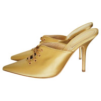 Alberta Ferretti Pumps/Peeptoes aus Leder in Gold