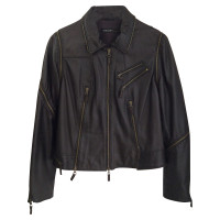 Marc Cain Jacket/Coat Leather in Black