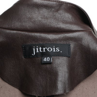 Jitrois Veste en cuir marron