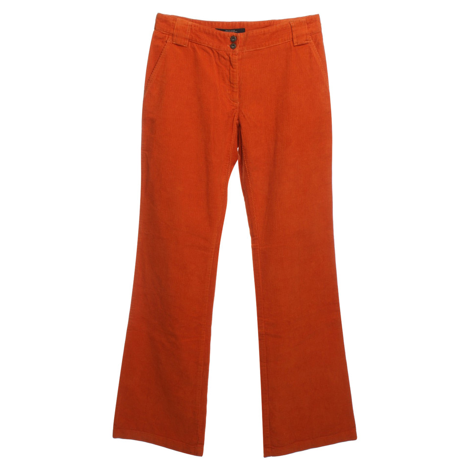 Max Mara Cord Trousers in Orange