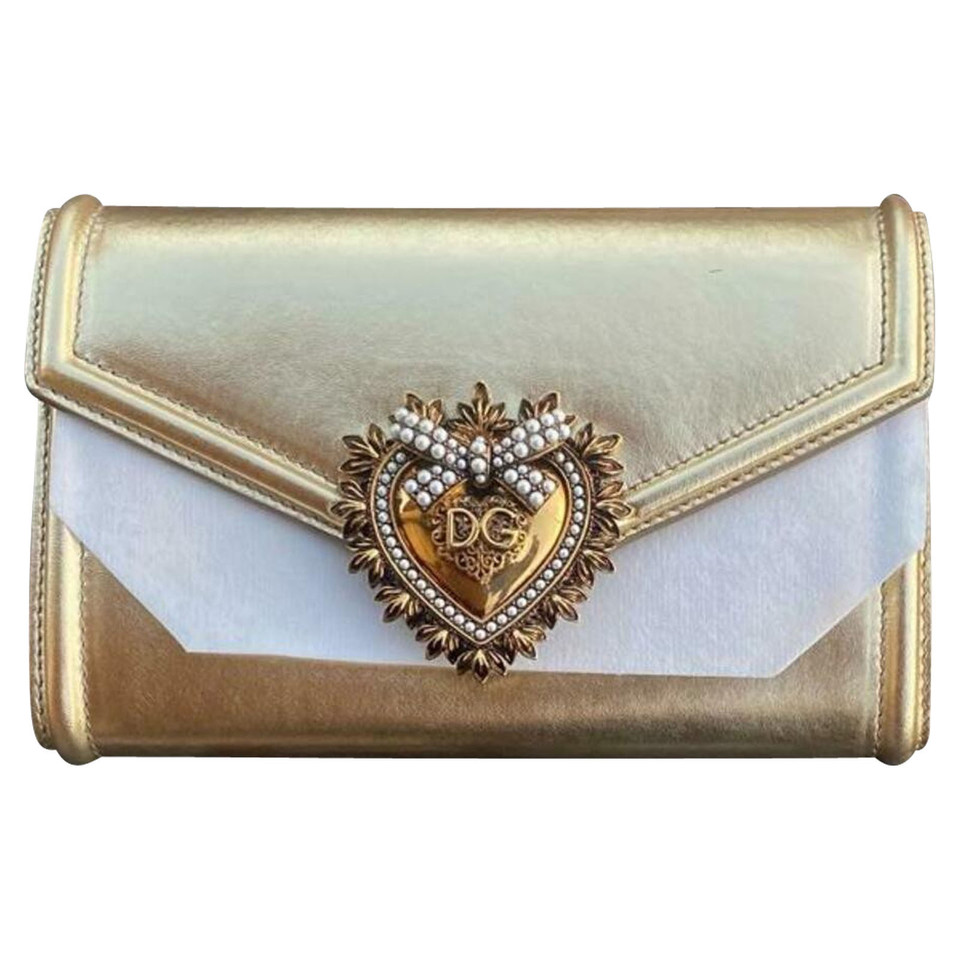 Dolce & Gabbana Devotion Belt Bag Leer in Goud