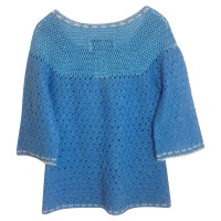 By Malene Birger Laguna crocheted baby blue top