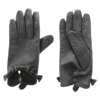 Twin Set Simona Barbieri Handschuhe aus Leder in Schwarz
