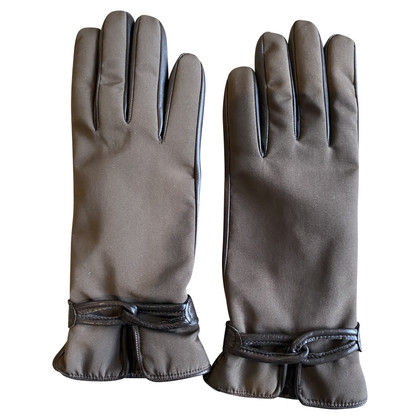 Prada Handschuhe aus Leder in Braun