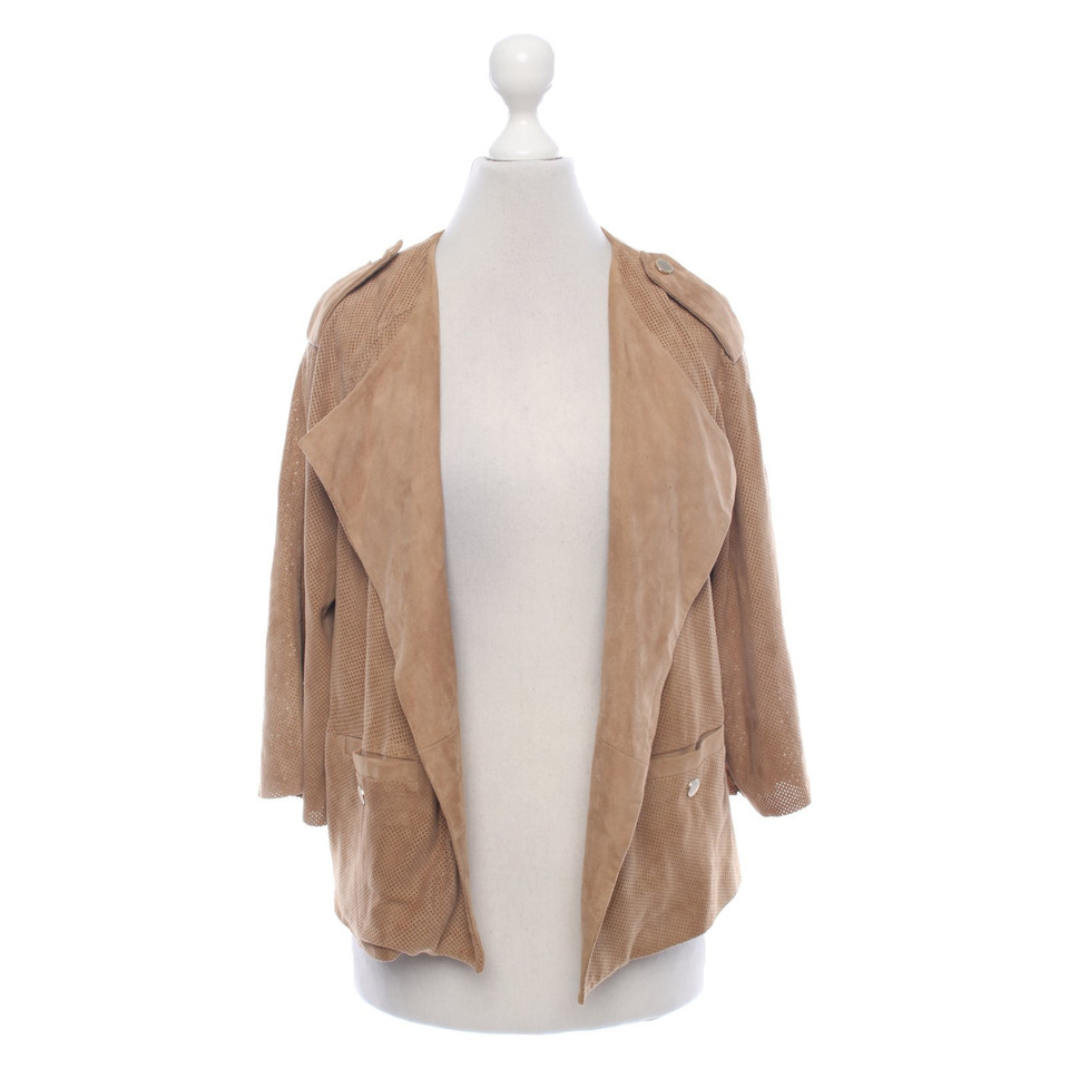Massimo Dutti Jacket/Coat Suede in Brown