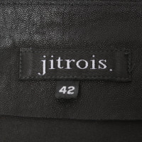 Jitrois Jupe en cuir noire