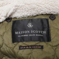 Maison Scotch Coat with leopard pattern