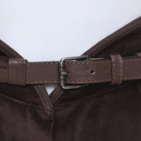 Gianni Versace Pantalon en velours marron