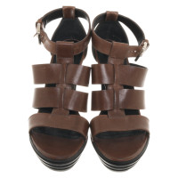 Hogan Sandals Leather in Brown