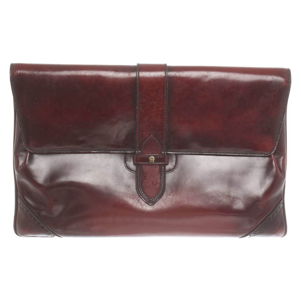 Aigner Clutch Leer in Bordeaux