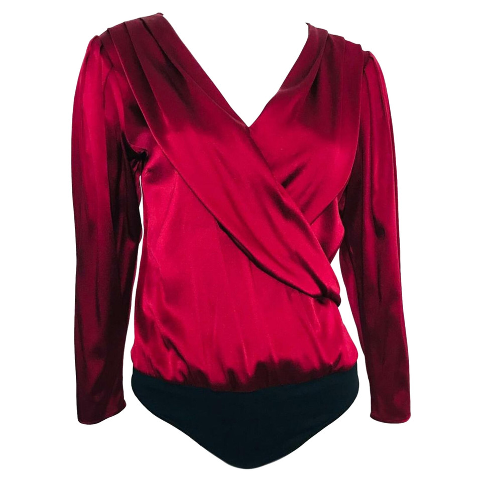 Caroline Constas Top Silk in Bordeaux