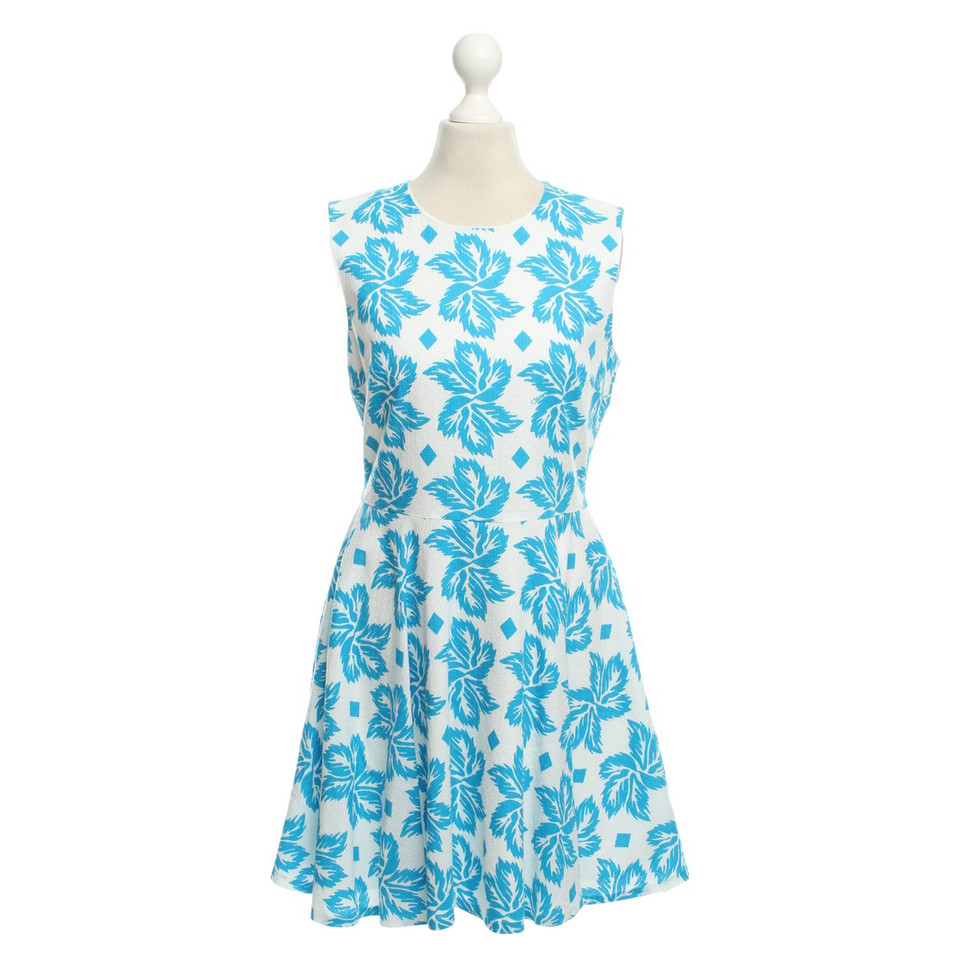 Diane Von Furstenberg Kleid in Weiß/Blau 