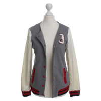 Moschino Love College jacket in grey/cream