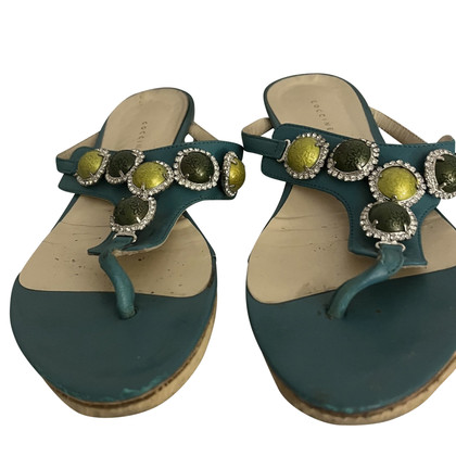 Coccinelle Sandals Leather in Turquoise