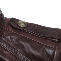 Drykorn Jacke/Mantel aus Leder in Braun