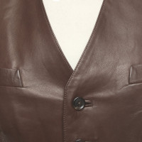 Ralph Lauren Black Label Vest Leather in Brown