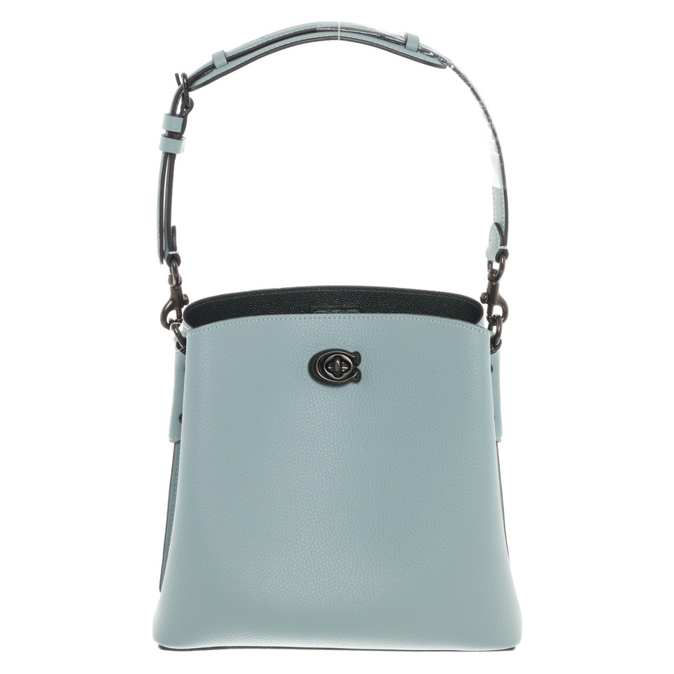 Coach Shoulder bag Leather in Turquoise