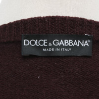 Dolce & Gabbana Maglieria in Lana in Bordeaux