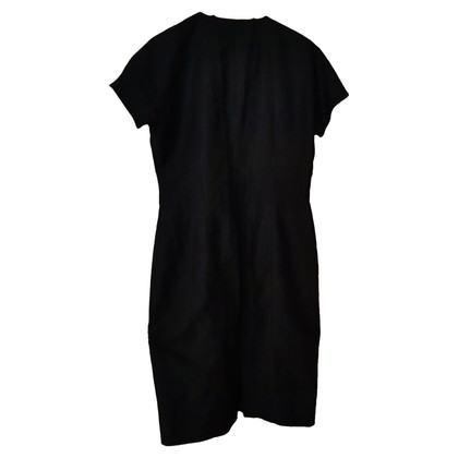 Max Mara Studio Dress Linen in Black