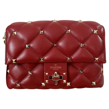 Valentino Garavani Candystud Bag aus Leder in Rot